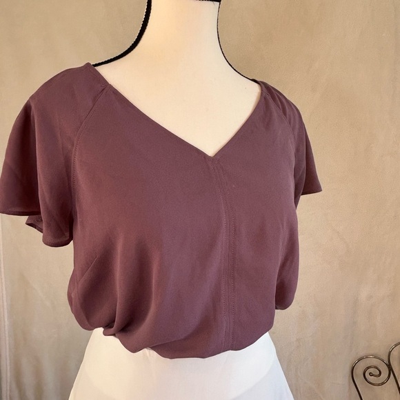 Chiffon V-neck Blouse - Picture 1 of 6